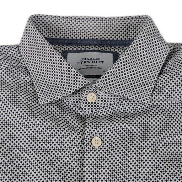 Lot of 3: Charles Tyrwhitt Men's 17/37 - XL Dress Shirt Long Sleeve Patterned - Picture 6 of 12